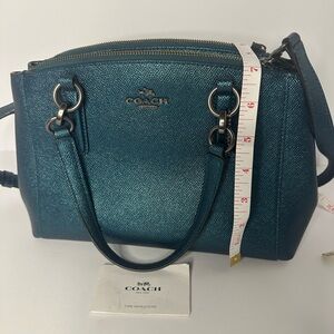 Coach Metallic Teal Satchel